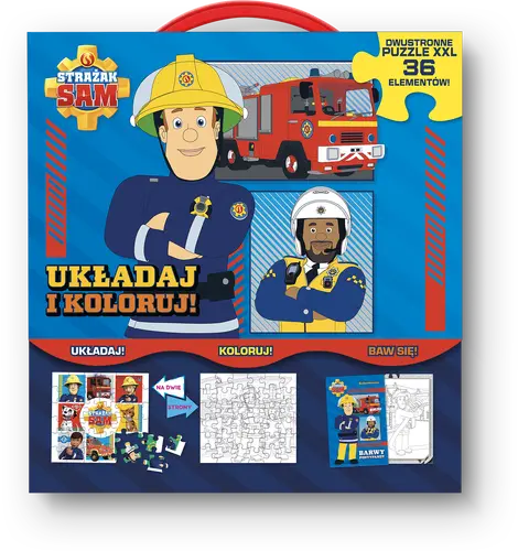 Okładka: Strażak Sam. Układaj i koloruj