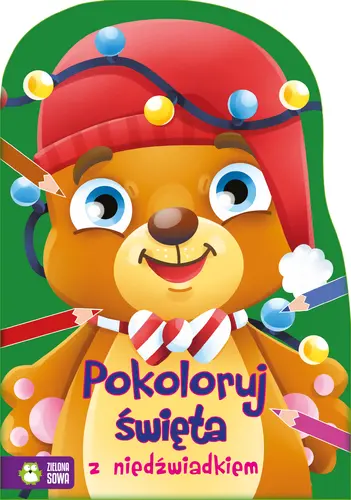 Okładka: Pokoloruj święta z niedźwiadkiem