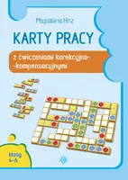 Okładka: Karty pracy z ćwiczeniami korekcyjno-kompensacyjnymi. Klasy 4–6