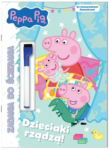 Okładka: Peppa Pig. Zadania do ścierania. Dzieciaki rządzą!