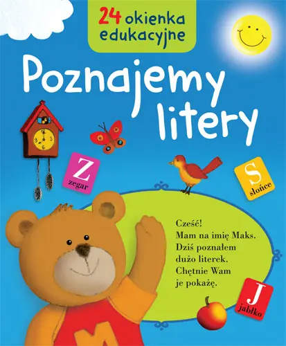 Okładka: Poznajemy litery. 24 okienka