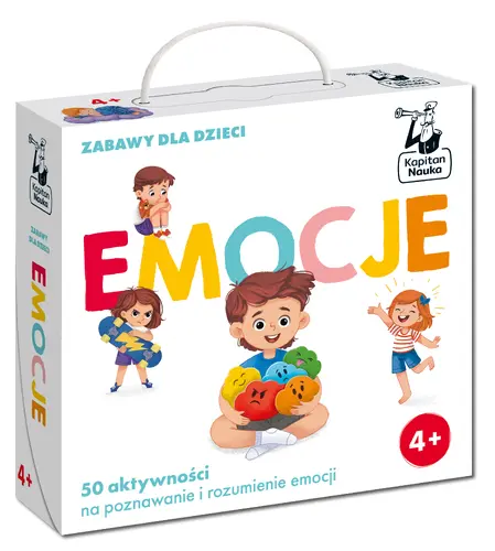 Okładka: Emocje. Zabawy dla dzieci. Kapitan Nauka