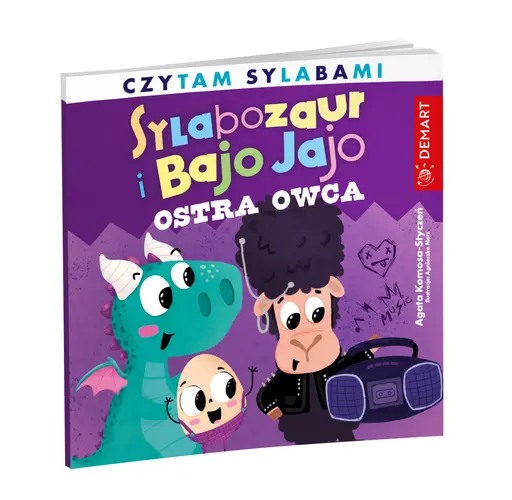 Okładka: Sylabozaur i Bajo Jajo. Czytam sylabami. Ostra owca