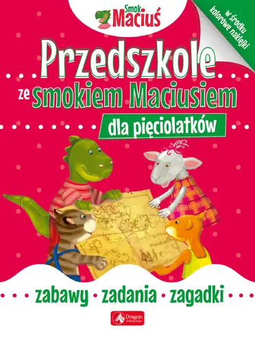 Okładka: Przedszkole ze Smokiem Maciusiem dla pięciolatków.