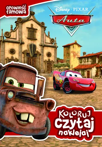 Okładka: Koloruj, czytaj, naklejaj. Auta