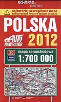 Okładka: Polska 2012 mapa samochodowa 1:700 000