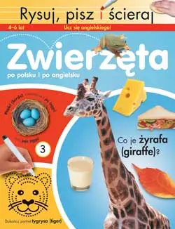 Okładka: Zwierzęta. Rysuj, pisz i ścieraj