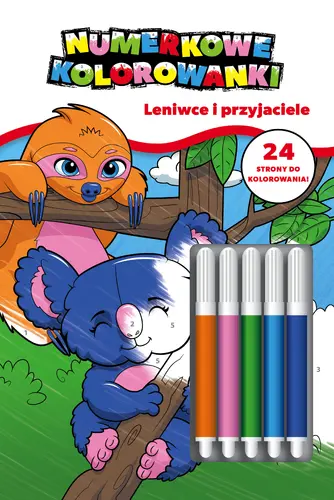 Okładka: Koala. Numerkowe kolorowanki. Leniwce i przyjaciele