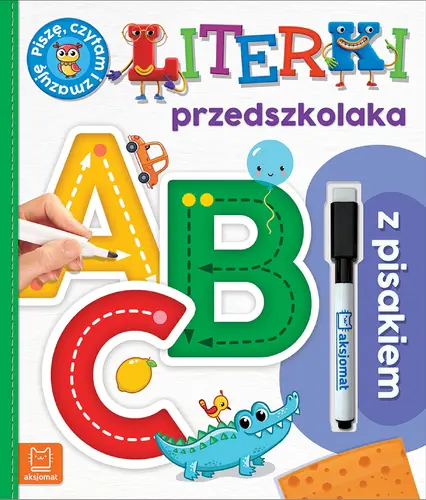 Okładka: Literki przedszkolaka z pisakiem. Piszę, czytam i zmazuję. Wydanie specjalne