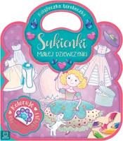 Okładka: Książeczka-torebeczka. Sukienki małej dziewczynki. Kolorowanka z naklejkami