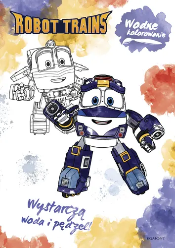 Okładka: Robot Trains. Wodne kolorowanie