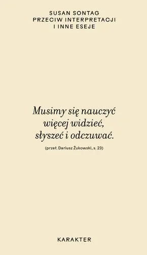 Okładka: Przeciw interpretacji i inne eseje
