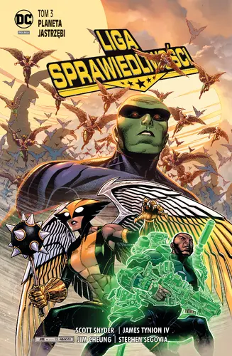 Okładka: Liga Sprawiedliwości – Planeta Jastrzębi, tom 3