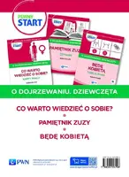 Okładka: Pewny start O dojrzewaniu Dziewczęta Co warto wiedzieć o sobie? Pamiętnik Zuzy, Będę kobietą Pakiet