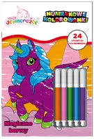 Okładka: Moje Jednorożce Numerkowe kolorowanki cz. 2 Magiczne barwy