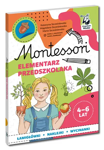 Okładka: Montessori. Elementarz przedszkolaka 4-6 lata