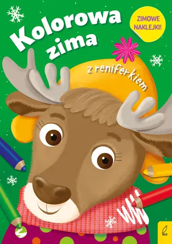 Okładka: Kolorowa zima z reniferkiem