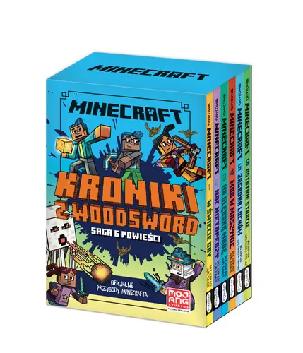 Okładka: Minecraft. Kroniki z Woodsword. Saga 6 powieści