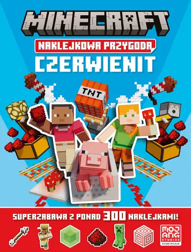 Okładka: Minecraft Naklejkowa przygoda. Czerwienit