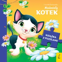 Okładka: Książka z puzzlami. Nieśmiały kotek