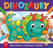 Okładka: Dinozaury. Malowanka z ruchomymi oczkami