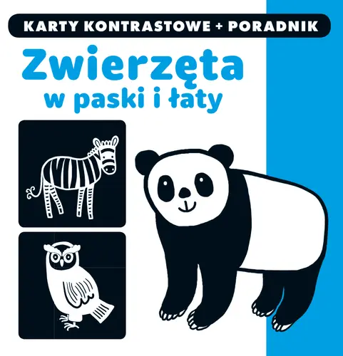 Okładka: Kapitan Nauka. Karty kontrastowe i poradnik. Zwierzęta w paski i łaty