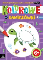Okładka: Kolorowe łamigłówki. Zadania sprawdzające wiedzę i umiejętności 6-latka