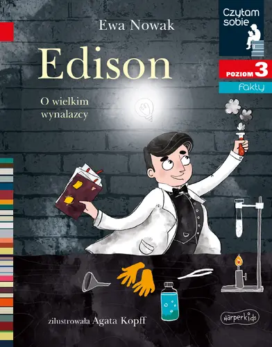 Okładka: Edison. O wielkim wynalazcy. Czytam sobie. Poziom 3