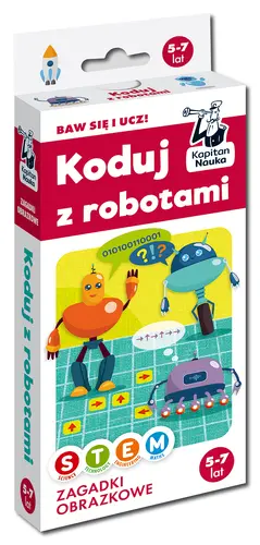 Okładka: Koduj z robotami. Zagadki obrazkowe