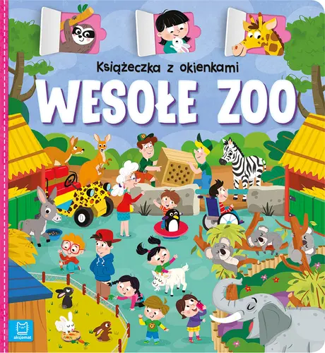 Okładka: Książeczka z okienkami. Wesołe zoo