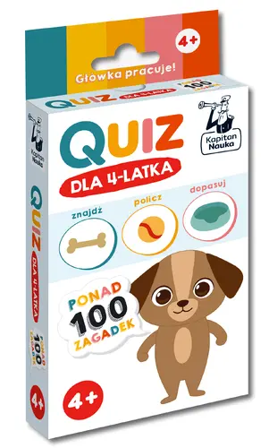 Okładka: Quiz dla 4-latka. Kapitan Nauka
