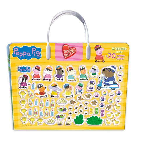 Okładka: Peppa Pig. Kocham naklejać. Na podwórku z Peppą