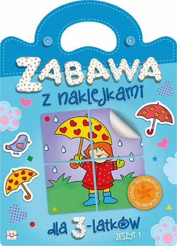 Okładka: Zabawa z naklejkami dla 3-latków, Zeszyt 1