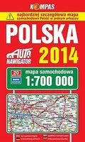 Okładka: Polska 2014 Mapa samochodowa 1:700 000