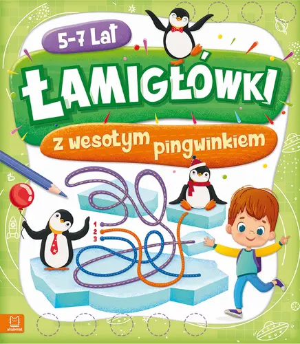Okładka: Łamigłówki z wesołym pingwinkiem 5-7 lat
