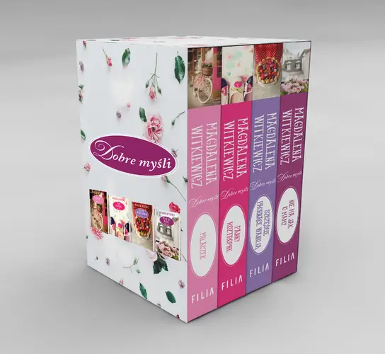 Okładka: Pakiet Dobre myśli: „Milaczek”, „Panny roztropne”, „Szczęście pachnące wanilią” oraz „Nie ma jak u mamy”