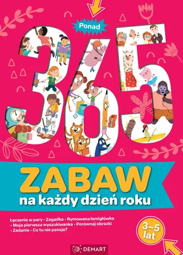 Okładka: Ponad 365 zabaw na każdy dzień roku. Wiek 3-5 lat