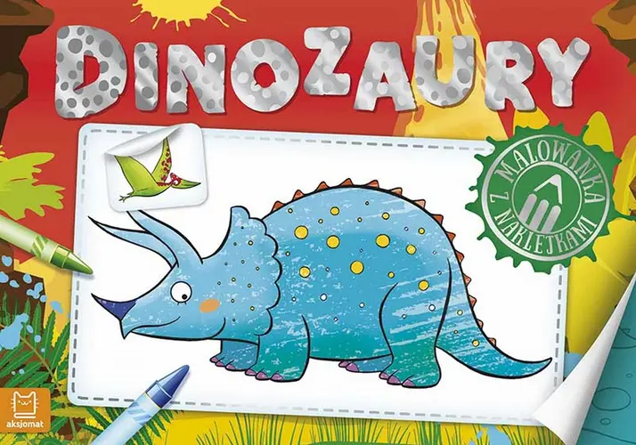 Okładka: Dinozaury. Malowanka z naklejkami