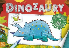 Okładka: Dinozaury. Malowanka z naklejkami