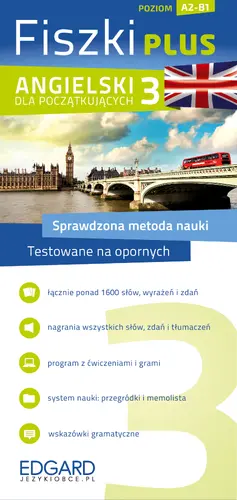 Okładka: Angielski Fiszki PLUS dla początkujących 3