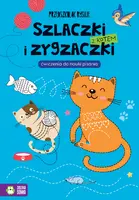 Okładka: Przedszkolak rysuje. Szlaczki i zygzaczki z kotem