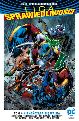 Okładka: Liga Sprawiedliwości – Niekończąca się walka, tom 4