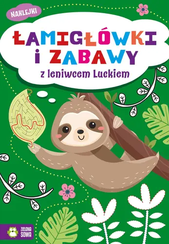 Okładka: Łamigłówki i zabawy z leniwcem Luckiem