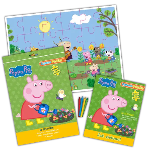 Okładka: Peppa Pig Zgrana paczka cz. 3 Peppa gra w zielone!