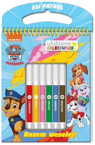 Okładka: Psi Patrol. Ulubione kolorowanki cz. 2 Razem weselej