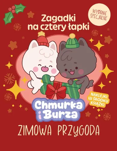 Okładka: Zagadki na cztery łapki. Wydanie Specjalne. Chmurka i Burza - Zimowa Przygoda