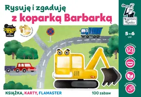 Okładka: Kapitan Nauka. Rysuję i zgaduję z koparką Barbarką