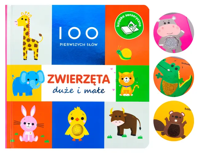 Okładka: 100 pierwszych słów: Zwierzęta duże i małe