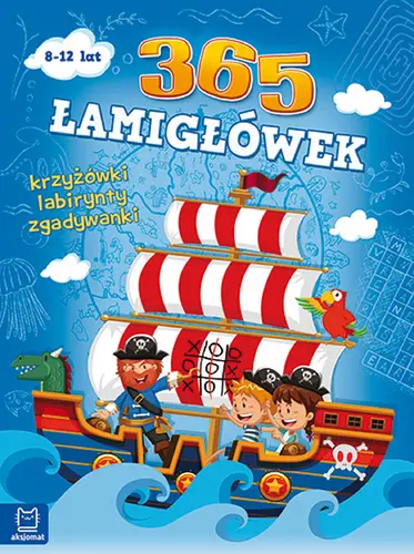 Okładka: 365 łamigłówek. Krzyżówki, labirynty, zagadki logiczne