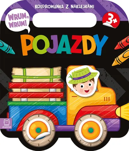 Okładka: Wrum, wrum! Pojazdy. Kolorowanka z naklejkami